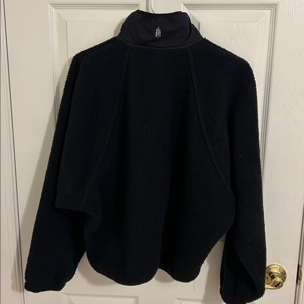 Free People X Free People Movement Hit The Slopes Black Fleece Jacket Size Small - Picture 9 of 14